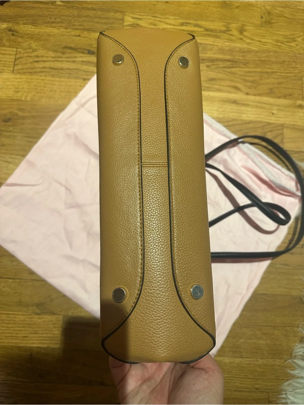 kate spade Tan Pebbled Leather Tote with Brown Straps